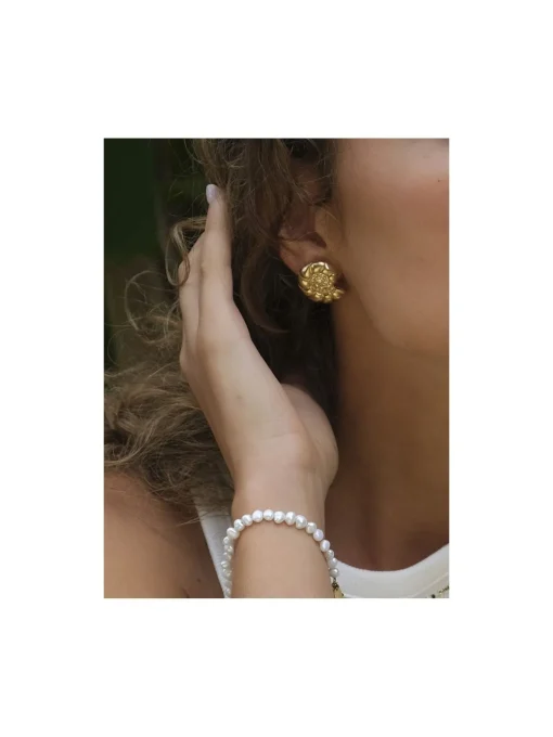 A&C OSLO EARRINGS 22MM BIG POST AQUATIC GP