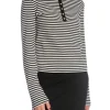 ANINE BING TOPP ALESSIA LONG CREAM/BLACK STRIPE