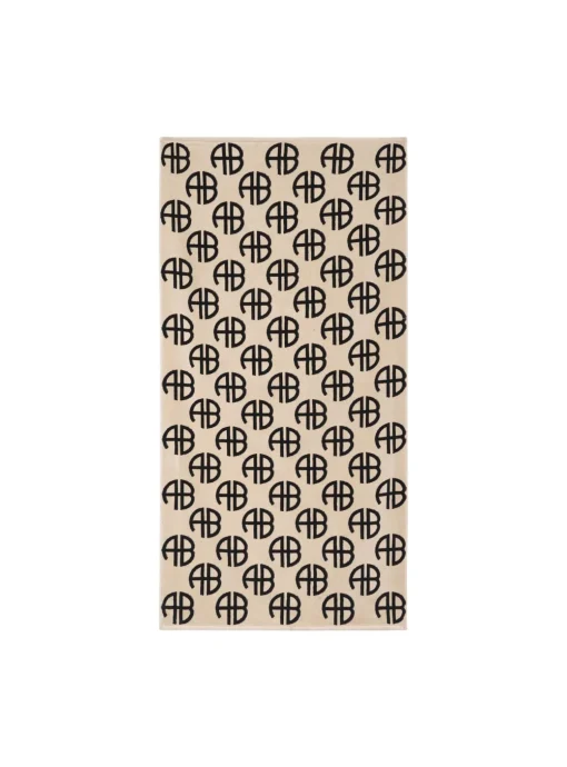 ANINE BING TOWEL BAHIA BEIGE MONOGRAM