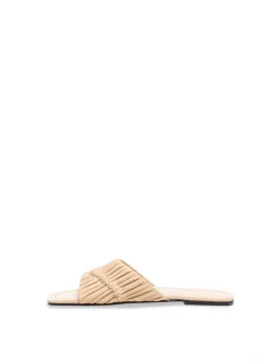 ATP ATELIER SANDAL CASORIA NAPPA PLISSÉ LIMESTONE