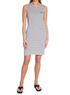 BARBOUR DRESS DALMR STRIPE WHITE/NAVY