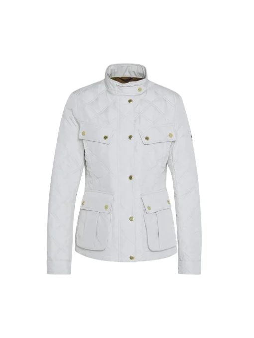 BARBOUR JACKET HALSEY QUILRED SILVER BIRCH