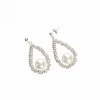 BOW19 EARRINGS PEARL GLOW OVAL SILVER