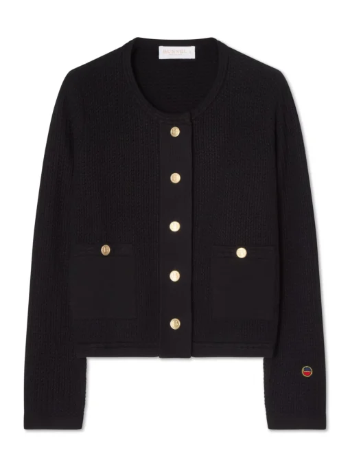 BUSNEL CARDIGAN ESTELLE SOLID BLACK