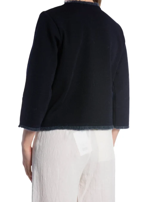 BUSNEL CARDIGAN LINN SOLID MARINE