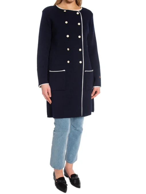 BUSNEL COAT MANUELA MARINE/ECRU