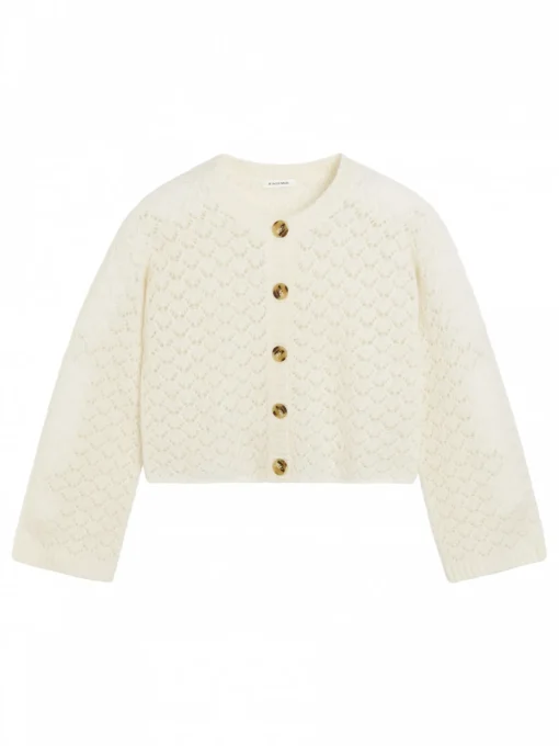 BY MALENE BIRGER CARDIGAN CIERROU SOFT WHITE