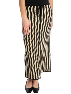 BY MALENE BIRGER SKIRT RAZE CROCHET BLACK & WHITE