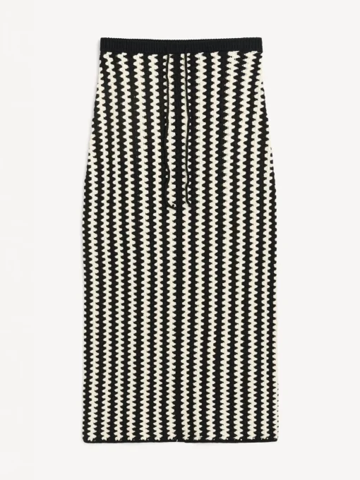 BY MALENE BIRGER SKIRT RAZE CROCHET BLACK & WHITE