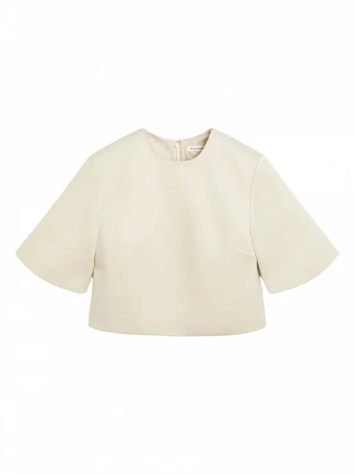 BY MALENE BIRGER TOP HANIA OYSTER GRAY