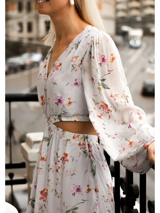 BY MALINA DRESS HOLLIE SOFT FLORAL SKY BLUE