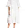 BY MALINA DRESS FLEUR MAXI WHITE
