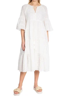 BY MALINA DRESS FLEUR MAXI WHITE