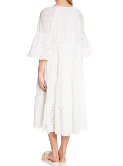 BY MALINA DRESS FLEUR MAXI WHITE