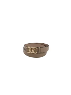 C.A.A.A BELT WITH METAL BUCKLE BROWN