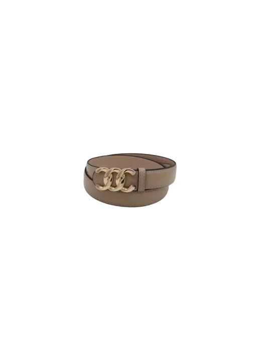 C.A.A.A BELT WITH METAL BUCKLE BROWN