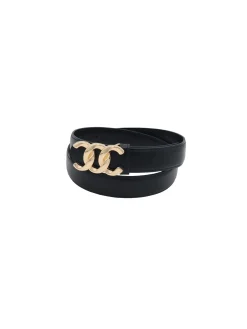 C.A.A.A BELT WITH METAL BUCKLE BLACK