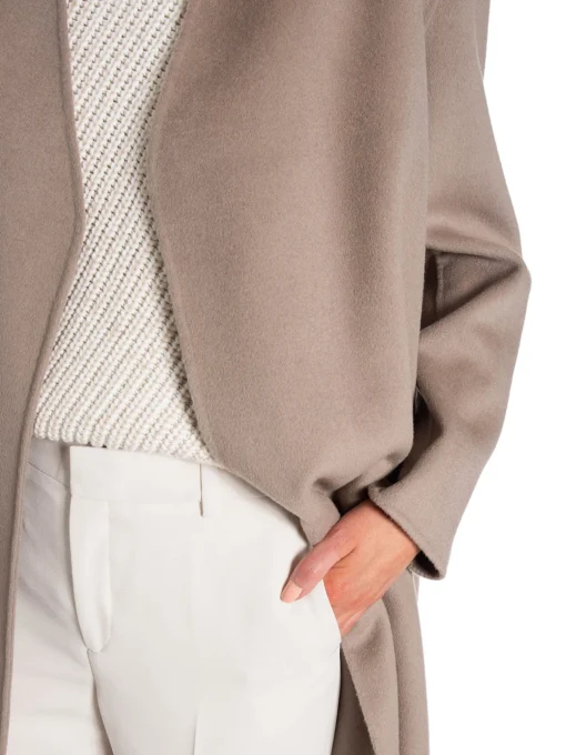 CALVIN KLEIN COAT DOUBLE FACED WOOL MAXI CINDER