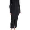 CALVIN KLEIN DRESS ICONIC RIB SHIRT DRESS BLACK