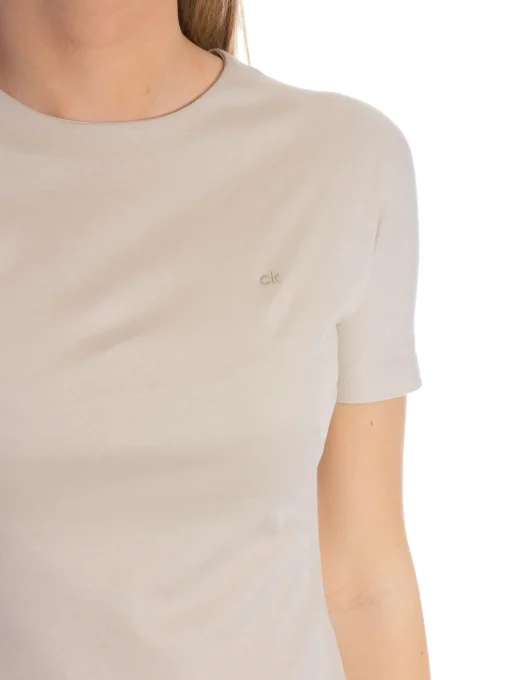 CALVIN KLEIN DRESS LIQUID TOUCH T-SHIRT SILVER LINING