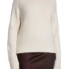 CALVIN KLEIN SWEATER ALPACA BLEN RELAXD YAC ANTIQUE WHITE