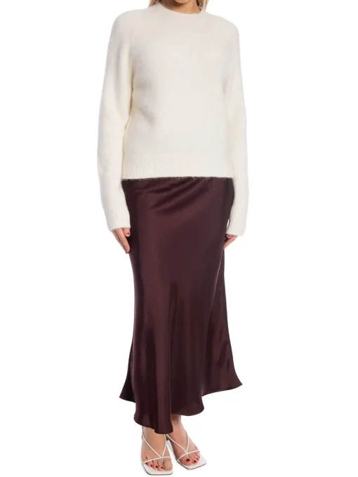 CALVIN KLEIN SWEATER ALPACA BLEN RELAXD YAC ANTIQUE WHITE