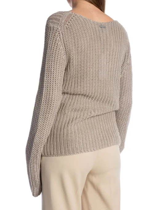 CALVIN KLEIN SWEATER SILK BLEND RELAXED SILVER LINING