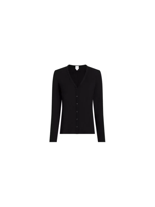 CALVIN KLEIN TOP MODAL RIB V-NK CARDI BLACK