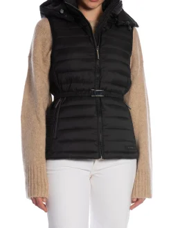 CALVIN KLEIN VEST PADDED WAIST SMOCK BLACK