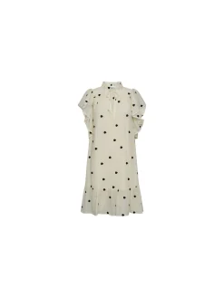 CO´COUTURE DRESS DROP FRILL OFF WHITE