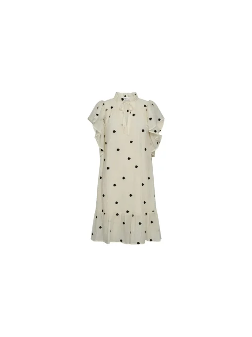 CO´COUTURE DRESS DROP FRILL OFF WHITE