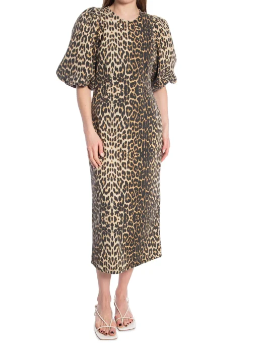 CO´COUTURE DRESS LEO PUFF KHAKI