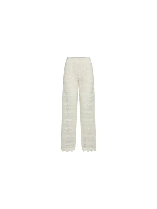 CO'COUTURE PANTS LARACC CROCHET OFF WHITE