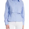 CO'COUTURE SHIRT SANDYCC DOUBLE LAYER PALE BLUE