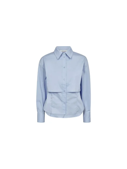 CO'COUTURE SHIRT SANDYCC DOUBLE LAYER PALE BLUE