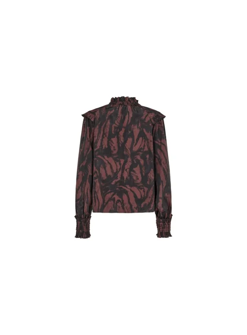 COPENHAGEN MUSE BLOUSE FRILL BLACK