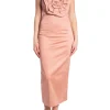 COPENHAGEN MUSE DRESS SHINENI CAMEO BROWN