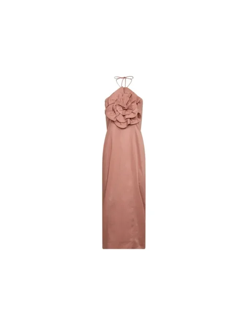 COPENHAGEN MUSE DRESS SHINENI CAMEO BROWN