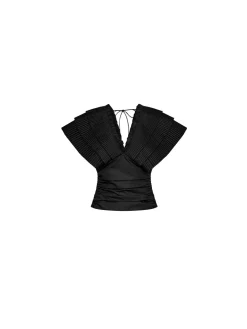 COPENHAGEN MUSE TOP LEAT BLACK