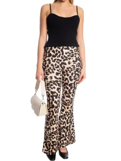 COPPEROSE PANTS FLARE LEOPARD