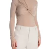 COPPEROSE TOP ADJUSTED WITH KNOT BEIGE