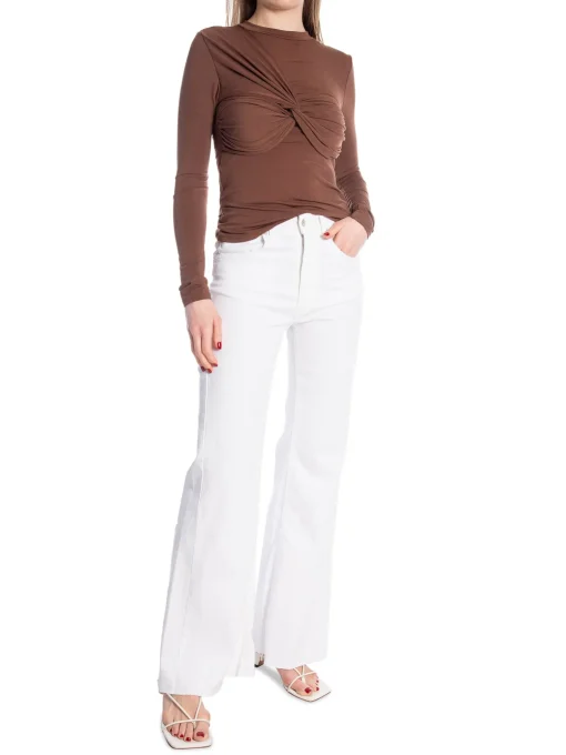 COPPEROSE TOP ADJUSTED WITH KNOT BROWN