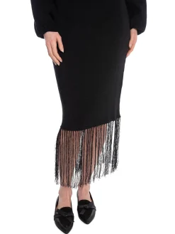 DAGMAR SKIRT FRINGE SKIRT BLACK