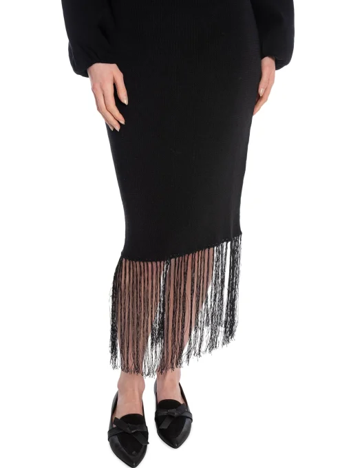 DAGMAR SKIRT FRINGE SKIRT BLACK