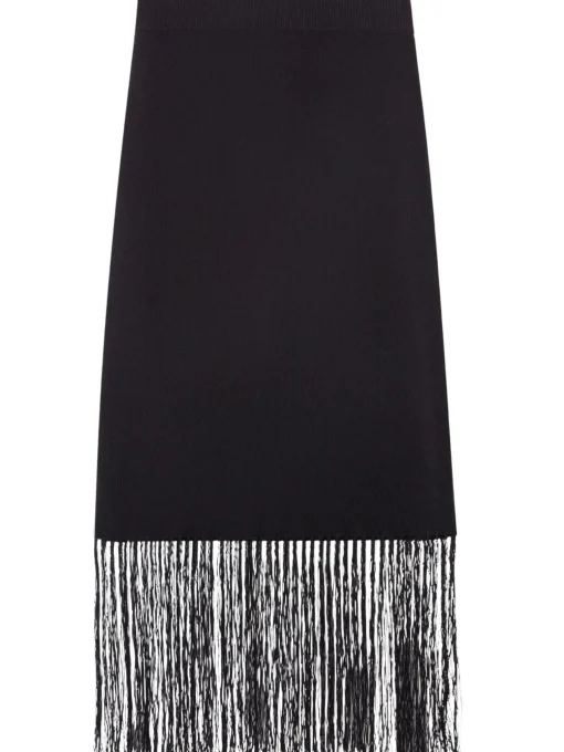 DAGMAR SKIRT FRINGE SKIRT BLACK