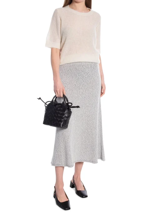 DAGMAR TOP BRUSHED ALPACA TOP OFF WHITE
