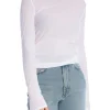 DAGMAR TOP LYOCELL LONG SLEEVE WHITE