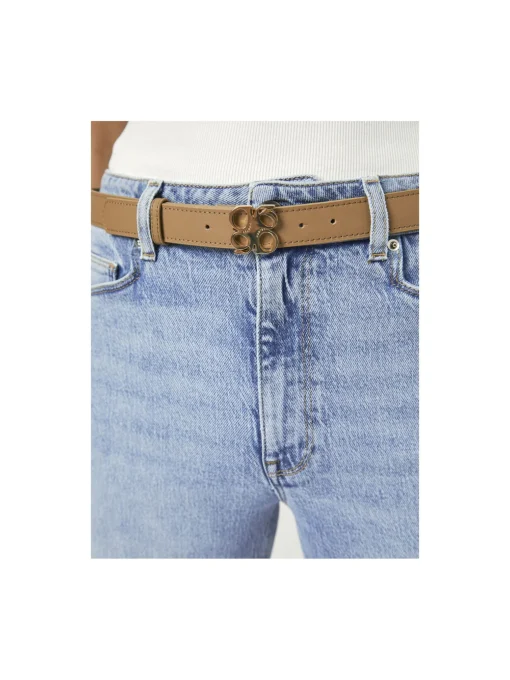 DANTE6 BELT MOTIF LEATHER GOLD CAMEL