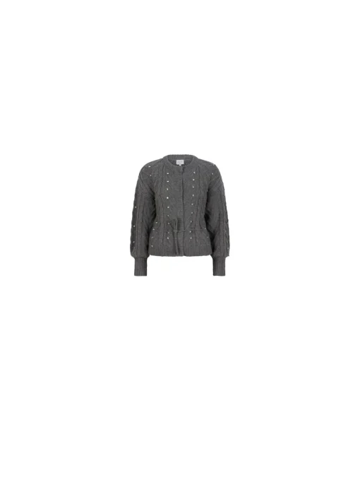 DANTE6 CARDIGAN JAELYN RHINESTONE PURE GREY