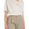 DANTE6 TOP KESWICK SILK DRAPEY BUTTER CREAM
